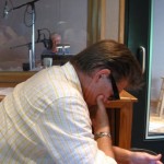 Steve Copper (in booth) and Pat Fraley, August 2008