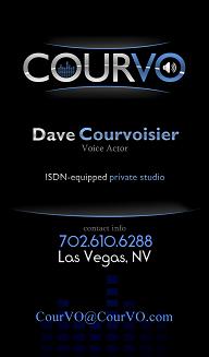 Dave Courvoisier - Male Voice Talent (Card Front)