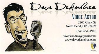 Dave DeAndrea - Male Voice Talent (Card Front)