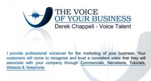 Derek Chappell - Male Voice Talent (Card Back)