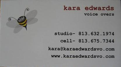 Kara Edwards - Female Voice Talent (Card Front)