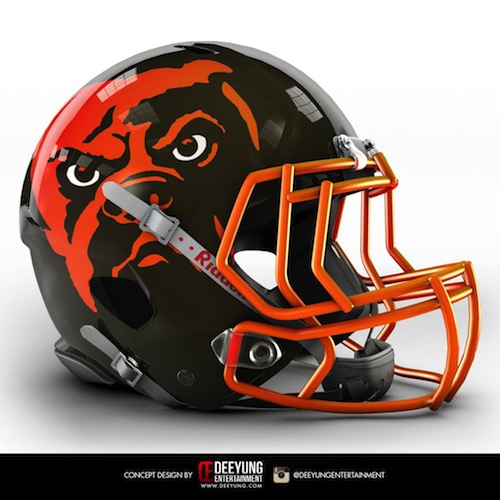Cleveland Brown Helmet Concepts Design DEEYUNG ENTERTAINMENT