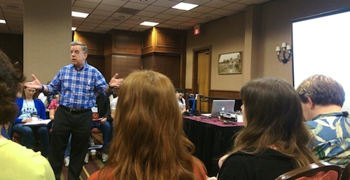  Peter K. O'Connell hosting a marketing session at FaffCamp 2015 (Photo Courtesy of Brad Venable)