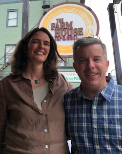 Burlington, VT based female voice-over talent Mary Catherine Jones welcomes visiting Buffalo, NY based voice talent Peter K. O'Connell to Vermont