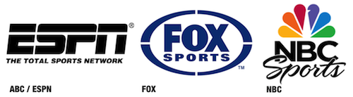 Sports Network Logos ESPN, Fox, NBC