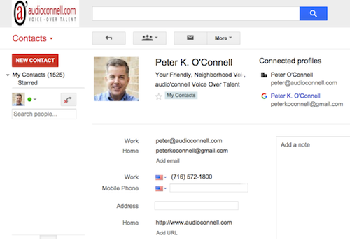 Peter K. O'Connell Google Contacts