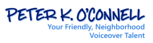 Peter_K._O'Connell Voiceover Talent Logo Scripted font