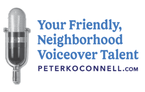 Peter K. O'Connell Your Friendly, Neighborhood Voiceover Talent Logo 2023_png
