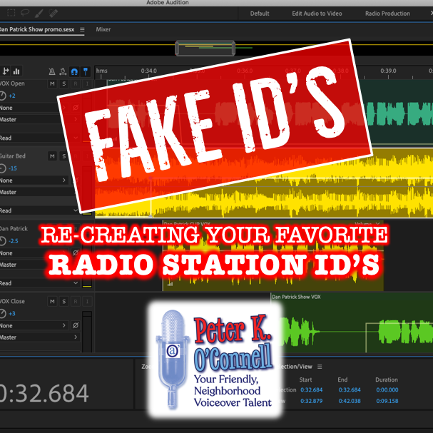 Fake ID's - a creative radio imaging project from radio imaging voice talent Peter K. O'Connell