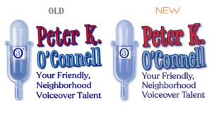 Revised Peter K. O'Connell Your Friendly, Neighborhood Voiceover Talent logo