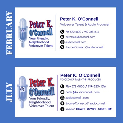 Peter K. O'Connell voiceover email signature comparison