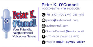 Peter K. O'Connell Voiceover Talent Email Signature