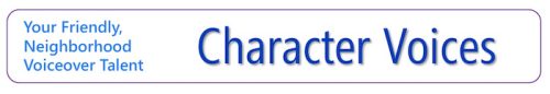 2020 Design of the Character Voice Voiceover Demo Banner on peterkoconnell.com