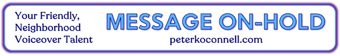 2025 Design of the Message On-Hold Voiceover Demo Banner on peterkoconnell.com