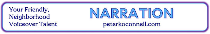 2025 Design of the Narration Voiceover Demo Banner on peterkoconnell.com