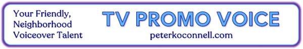 2025 Design of the TV Promo Voiceover Demo Banner on peterkoconnell.com