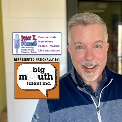 Big Mouth Talent represents voiceover talent Peter K. O'Connell